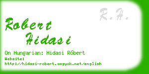 robert hidasi business card